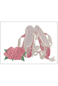 Art020 - Ballet shoes and roses